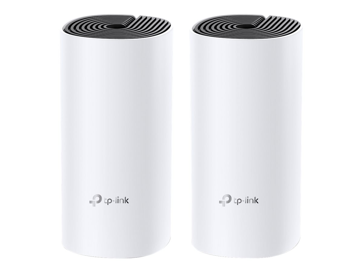 TP-Link DECO M4 - Système Wi-Fi - (2 routeurs) - jusqu'à 2800 pieds carrés - maillage 1GbE - Wi-Fi 5 - Bi-bande - DECO M4(2-PACK) - Routeurs sans fil