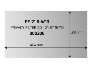 PORT Professional - Filtre anti-indiscrétion - Largeur 21,5 pouces - 900206 - Accessoires pour écran