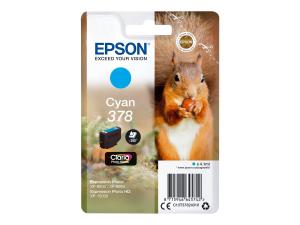 Epson 378 - 4.1 ml - cyan - original - blister - cartouche d'encre - pour Expression Home XP-8605, 8606; Expression Home HD XP-15000; Expression Photo XP-8505, 8700 - C13T37824010 - Cartouches d'encre Epson