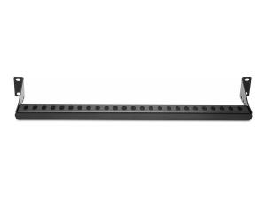 StarTech.com 1U Rack Mountable Cable Lacing Bar w/Adjustable Depth, Cable Support Guide For Organized 19" Racks/Cabinets, Horizontal Cable Guide For Patch Panels/Switches/PDUs - Barres de guidage pour câbles en rack (horizontal) - noir - 1U - 19" - 12S-CABLE-LACING-BAR - Accessoires de câblage
