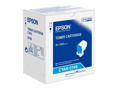 Epson - Cyan - original - cartouche de toner - pour Epson AL-C300; AcuLaser C3000; WorkForce AL-C300 - C13S050749 - Cartouches de toner Epson