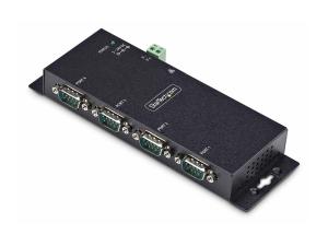 StarTech.com Adaptateur Série vers Ethernet à 4 Ports, LAN vers RS232 DB9 - Serveur de périphérique - 4 ports - 100Mb LAN, RS-232 - montable mur/rail DIN - Conformité TAA - pour P/N: AT925FM, GC9SF, SCNM9FF, SCNM9FM - I43-SERIAL-ETHERNET - Périphériques réseau spécialisés