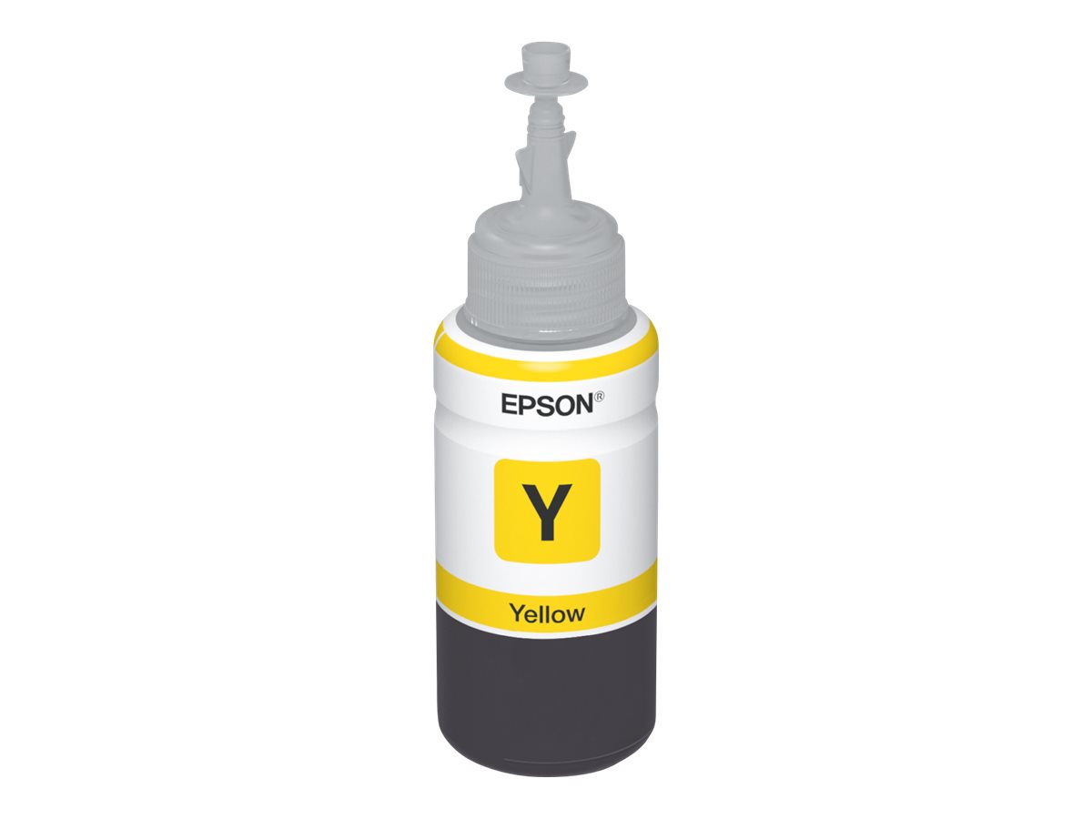 Epson T6644 - 70 ml - jaune - original - recharge d'encre - pour EcoTank ET-14000, ET-16500, ET-2500, ET-2550, ET-2600, ET-2650, ET-3600, ET-4500, ET-4550 - C13T664440 - Réservoirs d'encre