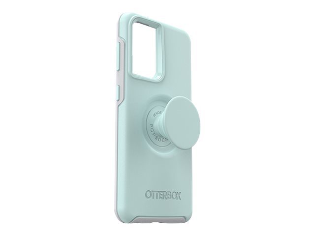 OtterBox Otter + Pop Symmetry Series - Coque de protection pour téléphone portable - polycarbonate, caoutchouc synthétique - sarcelle d'hiver des eaux tranquilles - pour Samsung Galaxy S21 5G - 77-82111 - Coques et étuis pour téléphone portable