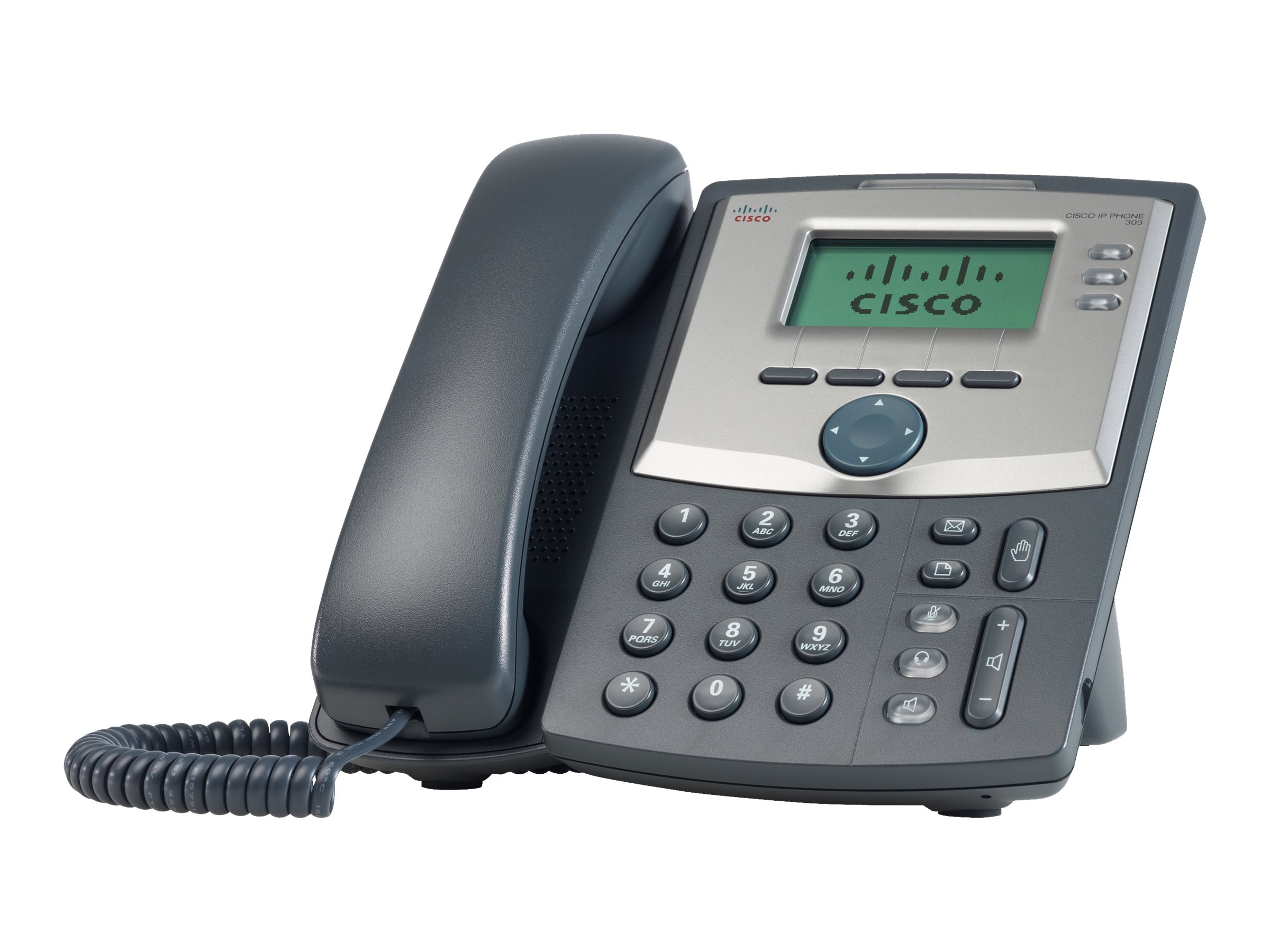 Cisco Small Business SPA 303 - Téléphone VoIP - (conférence) à trois capacité d'appel - SIP, SIP v2, SPCP - 3 lignes - remanufacturé - SPA303-R2-RF - Téléphones VoIP