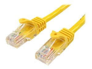 StarTech.com Câble réseau Cat5e UTP sans crochet de 2 m - Cordon Ethernet RJ45 anti-accroc - Câble patch - M/M - Jaune - Cordon de raccordement - RJ-45 (M) pour RJ-45 (M) - 2 m - UTP - CAT 5e - moulé, sans crochet - jaune - 45PAT2MYL - Câbles à paire torsadée