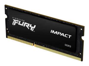 Kingston FURY Impact - DDR3L - module - 8 Go - SO DIMM 204 broches - 1866 MHz / PC3L-14900 - CL11 - 1.35 / 1.5 V - mémoire sans tampon - non ECC - noir - KF318LS11IB/8 - Mémoire pour ordinateur portable