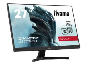 iiyama G-MASTER Red Eagle G2770HSU-B6 - Écran LED - jeux - 27" - 1920 x 1080 Full HD (1080p) @ 180 Hz - Fast IPS - 300 cd/m² - 1000:1 - 0.2 ms - HDMI, DisplayPort - haut-parleurs - noir, mat - G2770HSU-B6 - Écrans d'ordinateur