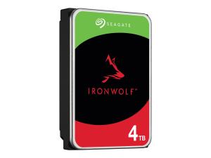 Seagate IronWolf ST4000VN006 - Disque dur - 4 To - interne - SATA 6Gb/s - 5400 tours/min - mémoire tampon : 256 Mo - avec 3 ans de Seagate Rescue Data Recovery - ST4000VN006 - Disques durs internes