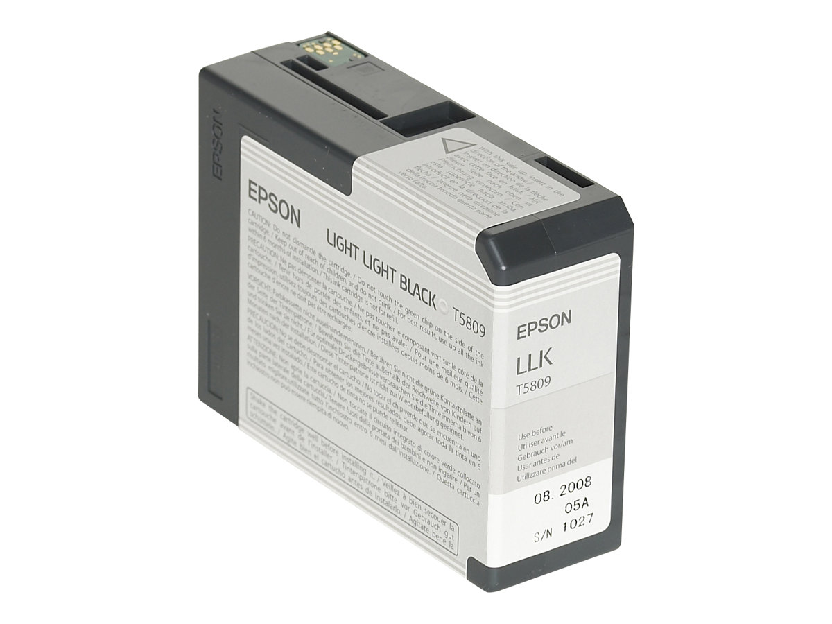 Epson T5809 - 80 ml - noir clair - original - cartouche d'encre - pour Stylus Pro 3800, Pro 3880 - C13T580900 - Cartouches d'encre Epson
