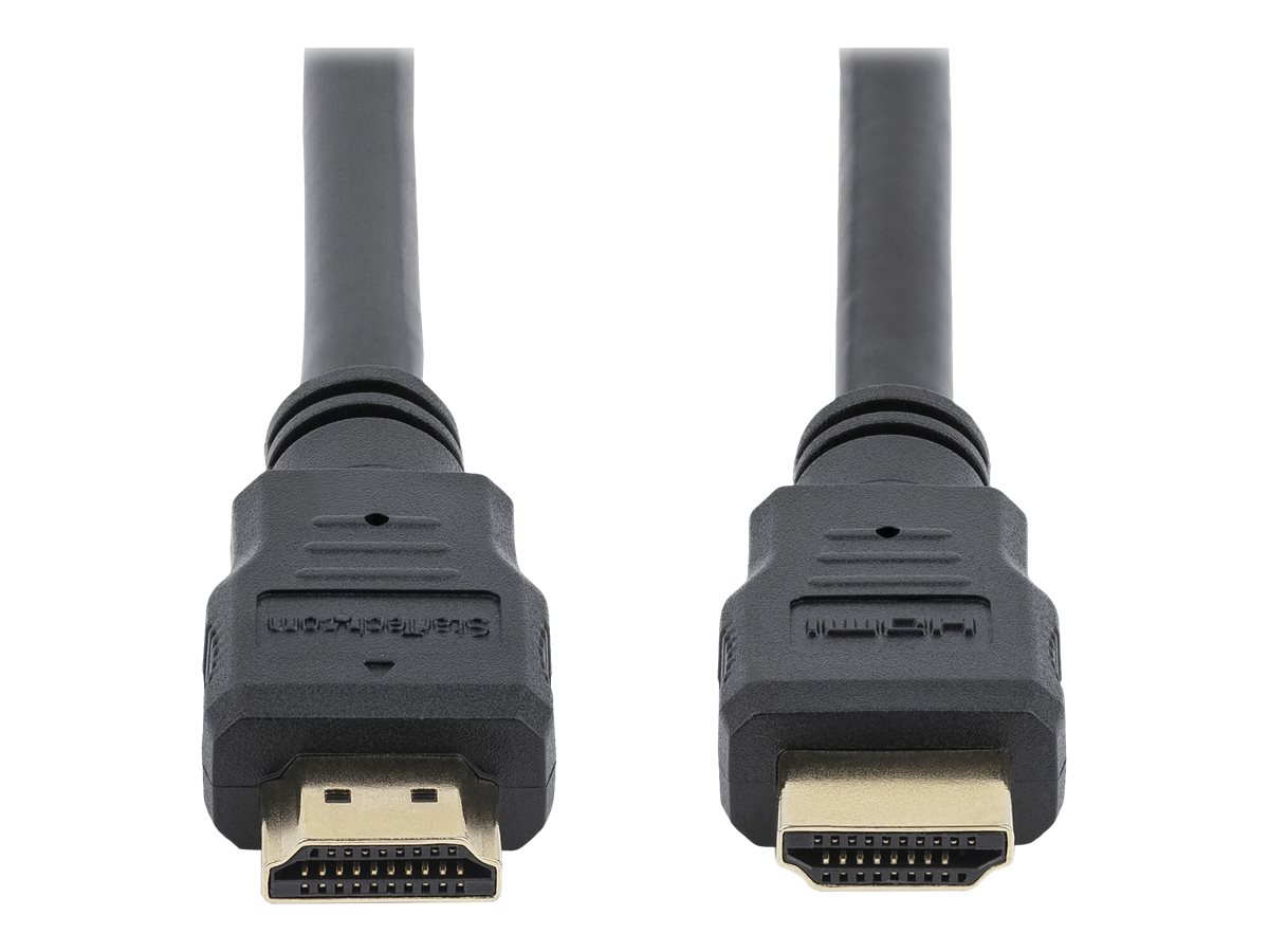 StarTech.com Câble HDMI haute vitesse Ultra HD 4k x 2k de 1,5m - Cordon HDMI vers HDMI - Mâle / Mâle - Noir - Plaqués or - Câble HDMI - HDMI mâle pour HDMI mâle - 1.5 m - double blindage - noir - pour P/N: MSTCDP122HD - HDMM150CM - Accessoires pour systèmes audio domestiques