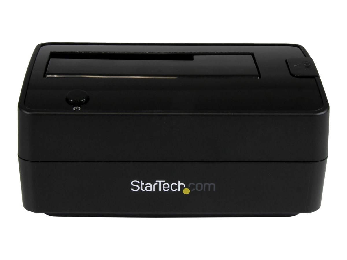 StarTech.com Station d'accueil USB 3.1 (USB-A, USB-C) ou eSATA pour disque dur / SSD SATA de 2,5"/3,5" - Câbles USB-A et USB-C intégrés - Station d'accueil HDD - baies : 1 - 2.5", 3.5" - SATA 6Gb/s - eSATA, USB 3.1 (Gen 2) - noir - SDOCKU313E - Adaptateurs de stockage