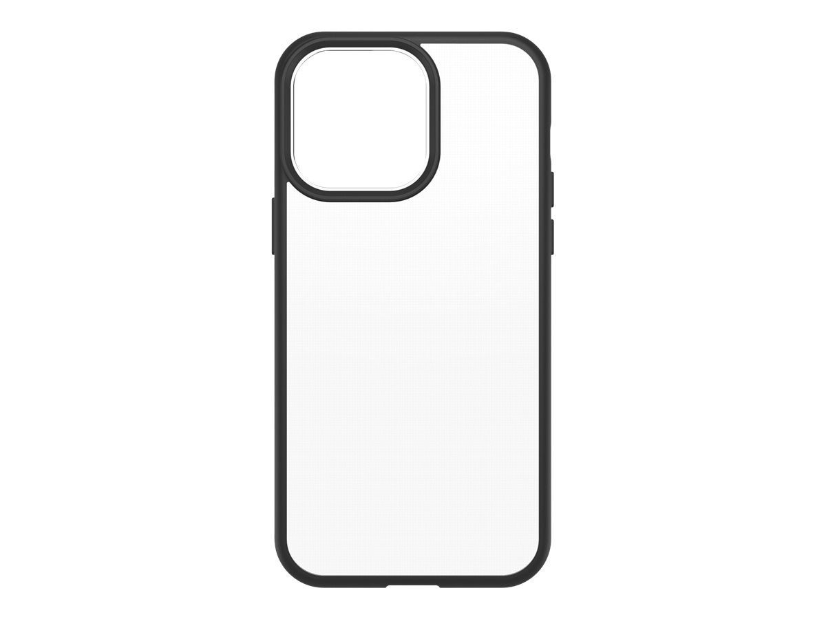 OtterBox React Series - Coque de protection pour téléphone portable - antimicrobien - polycarbonate, caoutchouc synthétique - cristal noir (incolore/noir) - pour Apple iPhone 14 Pro Max - 77-88898 - Coques et étuis pour téléphone portable