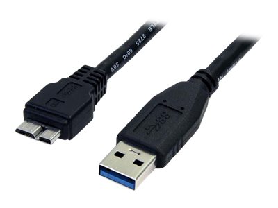 StarTech.com Câble USB 3.0 SuperSpeed 0,5 m - Cordon USB A vers USB Micro B Mâle / Mâle - 50 cm Noir - Câble USB - Micro-USB de type B (M) pour USB type A (M) - USB 3.0 - 50 cm - moulé - noir - pour P/N: DKT30CVAGPD, S251BMU313, S251BMU3FP, S251BPU313, S252BU313R, SLSODDU33B, SMS1BMU313 - USB3AUB50CMB - Câbles USB