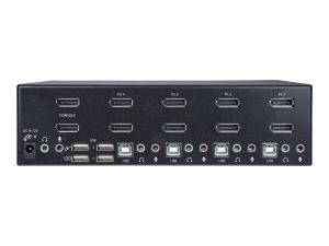 StarTech.com Switch KVM double affichage DisplayPort 4K 60 Hz à 4 ports avec hub USB 2.0 intégré - Commutateur écran-clavier-souris/audio/USB - 4 x KVM / audio / USB - 1 utilisateur local - de bureau, Montable sur rack - SV431DPDDUA2 - Commutateurs KVM