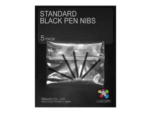Wacom Pointes de stylo standard - Pointe de stylo numérique - noir (pack de 5) - pour Intuos4 Large, Medium, Small, Wireless, X-Large - ACK-20001 - accessoires divers