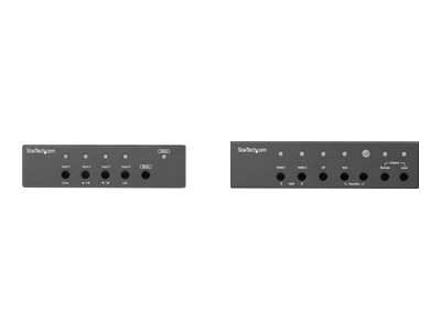 StarTech.com Adaptateur HDMI sur Ethernet avec switch et scaler vidéo intégrés - Switch HDMI, VGA, DisplayPort vers HDMI via RJ45 - Rallonge vidéo/audio/infrarouge/réseau - HDMI, DisplayPort, HDBaseT, VGA - plus de CAT 6 - jusqu'à 70 m - Conformité TAA - ST121HDBTSC - Prolongateurs de signal