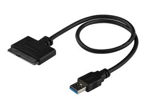 StarTech.com Câble adaptateur USB 3.0 vers SATA III pour HDD/SSD SATA 2,5" avec UASP - Convertisseur USB vers SATA pour disque dur - Noir - Contrôleur de stockage - 2.5" - SATA 6Gb/s - USB 3.0 - USB3S2SAT3CB - Adaptateurs de stockage