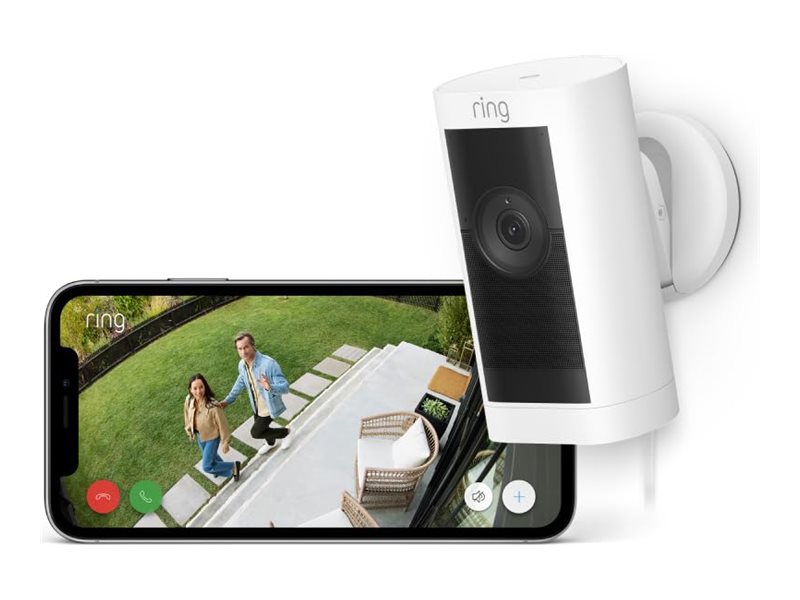 Ring Stick Up Cam Pro Plug-In - Caméra de surveillance réseau - extérieur - résistant aux intempéries - couleur (Jour et nuit) - 1920 x 1080 - 1080p - audio - sans fil - Wi-Fi - B09CKC5PTJ - Caméras réseau