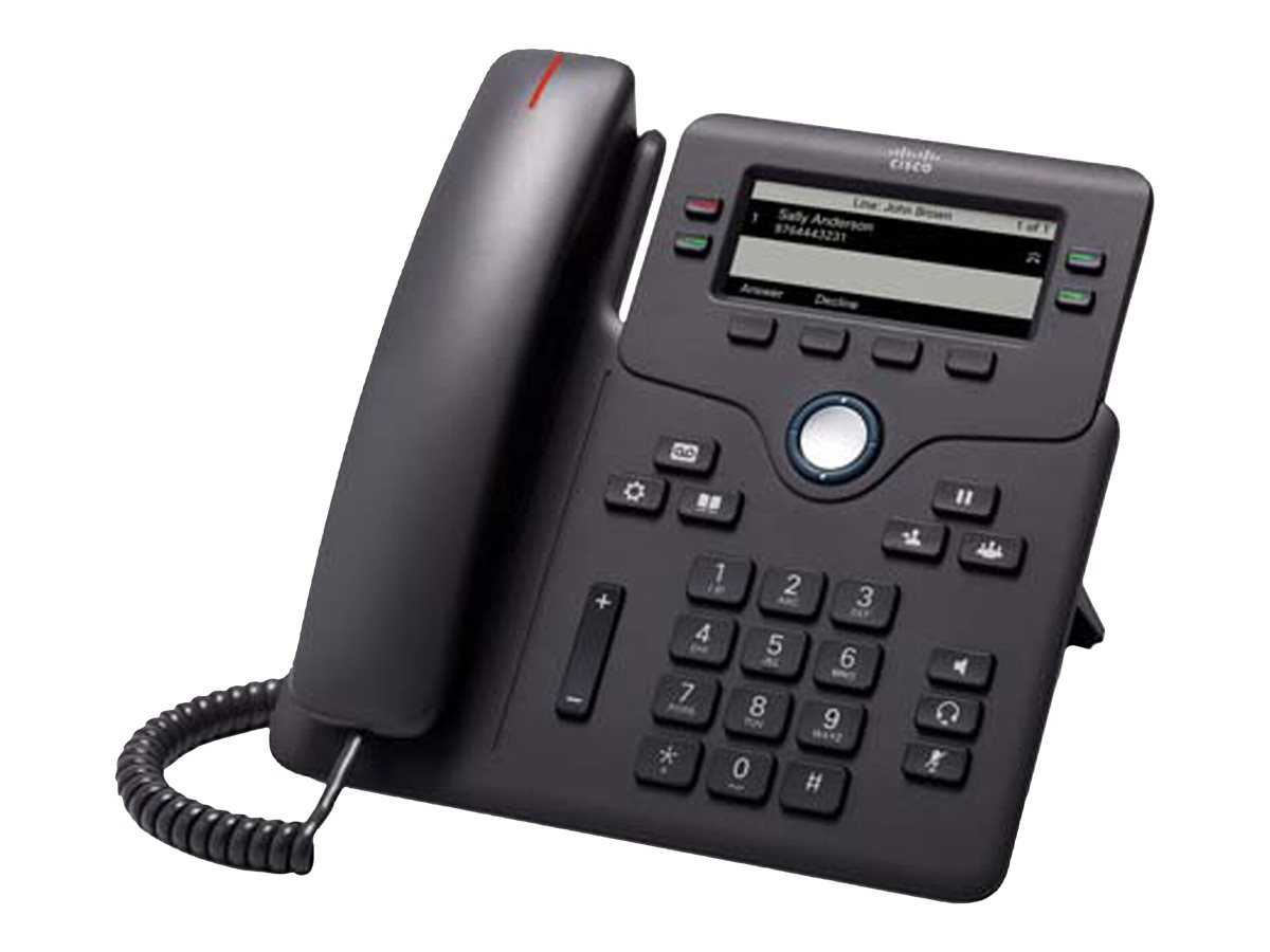 Cisco IP Phone 6861 - Téléphone VoIP - IEEE 802.11n (Wi-Fi) - SIP, SRTP - 4 lignes - Charbon - CP-6861-3PW-CE-K9= - Téléphones sans fil