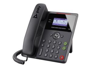 Poly Edge B20 - Téléphone VoIP avec ID d'appelant/appel en instance - à 5 voies capacité d'appel - SIP, SDP - 8 lignes - noir - 82M83AA - Téléphones filaires