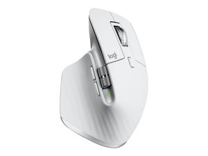 Logitech Master Series MX Master 3S for Mac - Souris - ergonomique - optique - 7 boutons - sans fil - Bluetooth, 2.4 GHz - gris pâle - pour Apple MacBook - 910-006572 - Souris