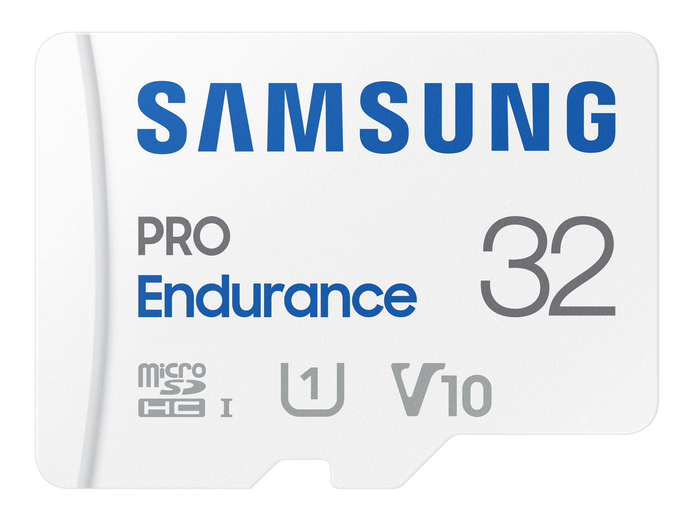 Samsung PRO Endurance MB-MJ32KA - Carte mémoire flash (adaptateur microSDHC - SD inclus(e)) - 32 Go - Video Class V10 / UHS-I U1 / Class10 - microSDHC UHS-I - blanc - MB-MJ32KA/EU - Cartes flash