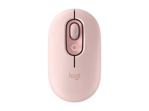 Logitech POP - Souris - emoji personnalisable - optique - 4 boutons - sans fil - Bluetooth 5.1 LE - rose - 910-007413 - Souris