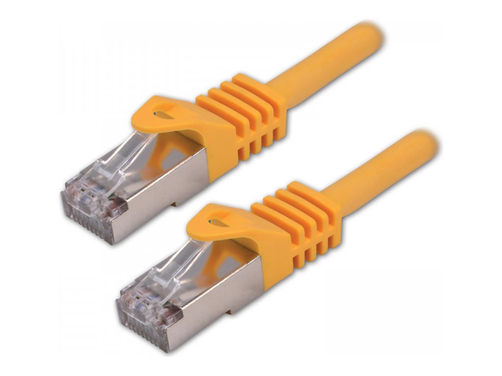 MCL - Câble réseau - RJ-45 (M) pour RJ-45 (M) - 3 m - 6.2 mm - SFTP - CAT 7 - sans halogène, sans crochet, moulé, 10 Gigabit Ethernet - jaune - IC5L99AZZZZZ7SH3J - Câbles à paire torsadée