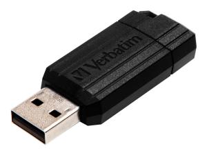 Verbatim PinStripe USB Drive - Clé USB - 16 Go - USB 2.0 - noir - 49063 - Lecteurs flash