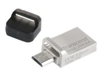 Transcend JetFlash 880 - Clé USB - 32 Go - USB 3.0 / micro USB - argent - TS32GJF880S - Lecteurs flash