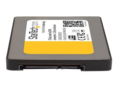 StarTech.com Adaptateur carte CFast vers SATA avec boîtier de 2,5" - Convertisseur carte mémoire CFast - SATA III 6 Gb/s - Contrôleur de stockage - 1 Canal - CFast Card - SATA 6Gb/s - noir, argent - pour P/N: BRACKET125PT, BRACKET125PTP, BRACKET225PT, BRACKET425F - CFAST2SAT25 - Adaptateurs de stockage