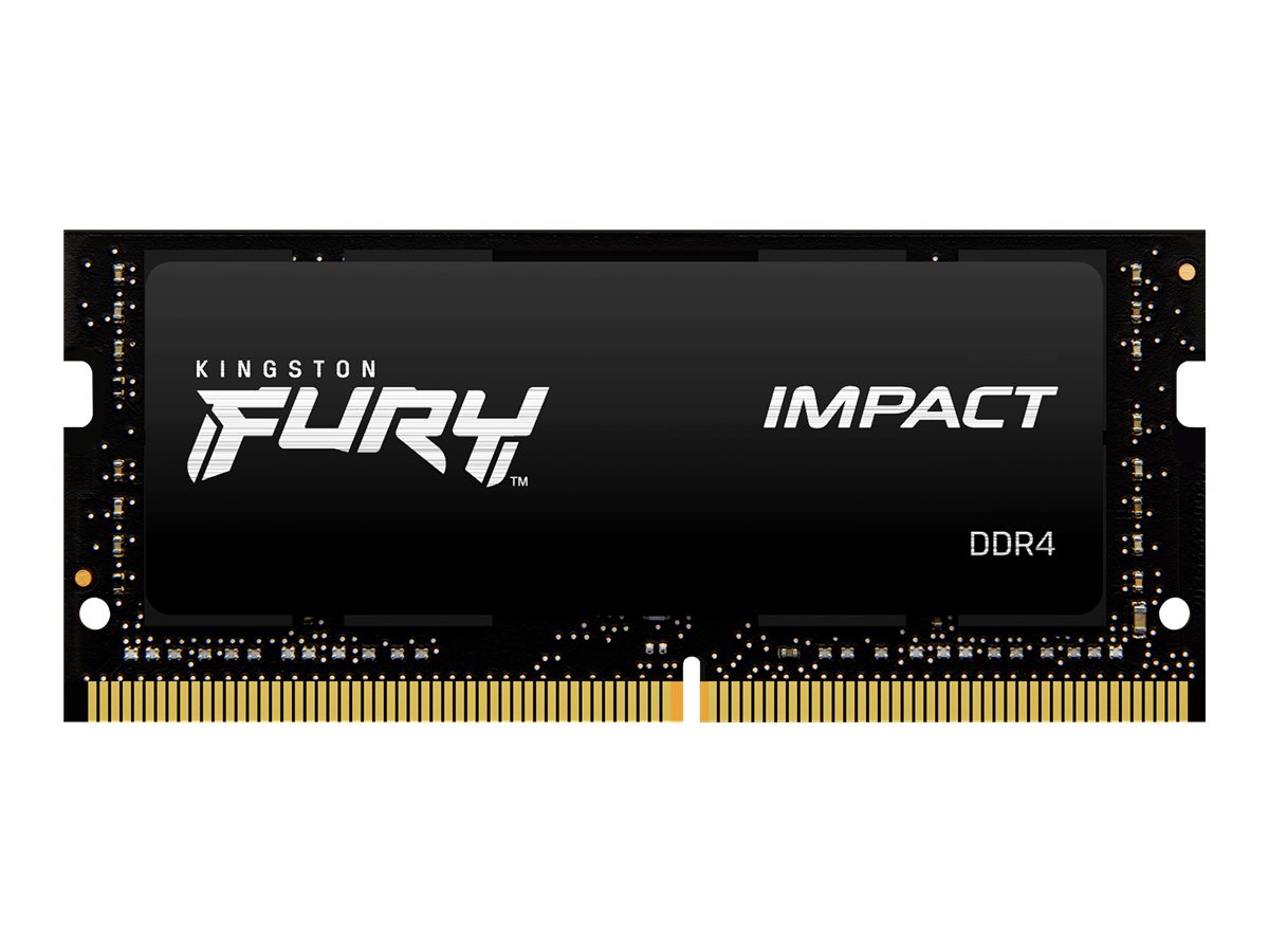 Kingston FURY Impact - DDR4 - module - 32 Go - SO DIMM 260 broches - 2666 MHz / PC4-21300 - CL16 - 1.2 V - mémoire sans tampon - non ECC - noir - KF426S16IB/32 - DDR4