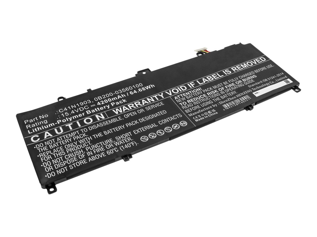 DLH - Batterie de portable (équivalent à : ASUS C41N1903, ASUS 0B200-03560100) - lithium-polymère - 4200 mAh - 65 Wh - pour ASUS ExpertBook B9 - AASS4714-B065Y2 - Batteries spécifiques