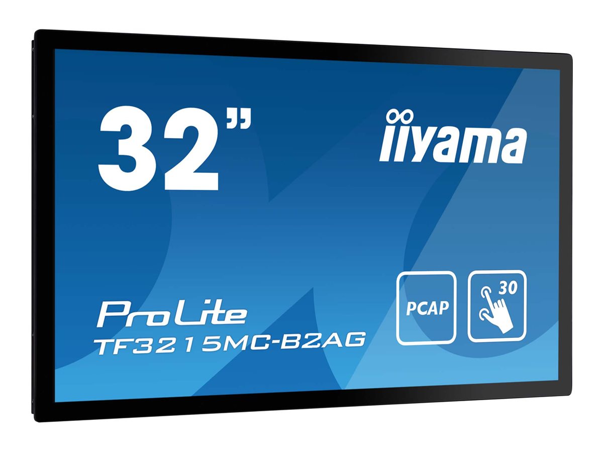 iiyama ProLite TF3215MC-B2AG - Écran LCD - 32" (31.5" visualisable) - cadre ouvert - écran tactile - 1920 x 1080 Full HD (1080p) - VA - 500 cd/m² - 3000:1 - 8 ms - HDMI, VGA, DisplayPort - noir - TF3215MC-B2AG - Écrans tactiles