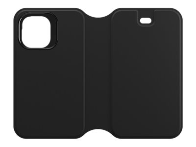 OtterBox Strada Series Via - Étui à rabat pour téléphone portable - polyuréthane, polycarbonate - noir - pour Apple iPhone 12 mini - 77-65385 - Coques et étuis pour téléphone portable