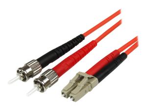 StarTech.com 5m Fiber Optic Cable - Multimode Duplex 50/125 - LSZH - LC/ST - OM2 - LC to ST Fiber Patch Cable - Cordon de raccordement - ST multi-mode (M) pour LC multi-mode (M) - 5 m - fibre optique - duplex - 50 / 125 microns - OM2 - moulé - orange - pour P/N: MCM1110MMLC - 50FIBLCST5 - Câblesenfibres
