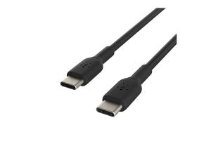 Belkin BOOST CHARGE - Câble USB - 24 pin USB-C (M) pour 24 pin USB-C (M) - 1 m - noir - CAB003BT1MBK - Câbles USB
