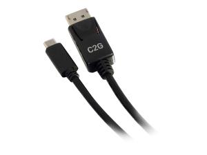 C2G Câble USB C vers DisplayPort de 1,8 m - 4K 30 Hz - Adaptateur vidéo externe - USB-C - DisplayPort - noir - 26902 - Adaptateurs vidéo grand public