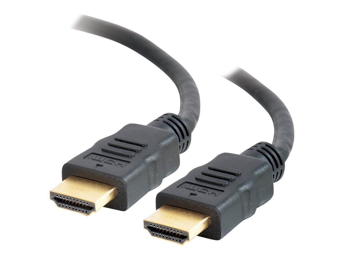 C2G Câble HDMI 4K 12 pieds avec Ethernet - Câble HDMI haute vitesse - M/M - Câble HDMI avec Ethernet - HDMI mâle pour HDMI mâle - 3.66 m - blindé - noir - 50611 - Accessoires pour systèmes audio domestiques
