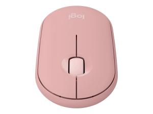 Logitech Pebble Mouse 2 M350s - Souris - optique - 3 boutons - sans fil - Bluetooth 5.2 LE - rose ton sur ton - 910-007014 - Souris