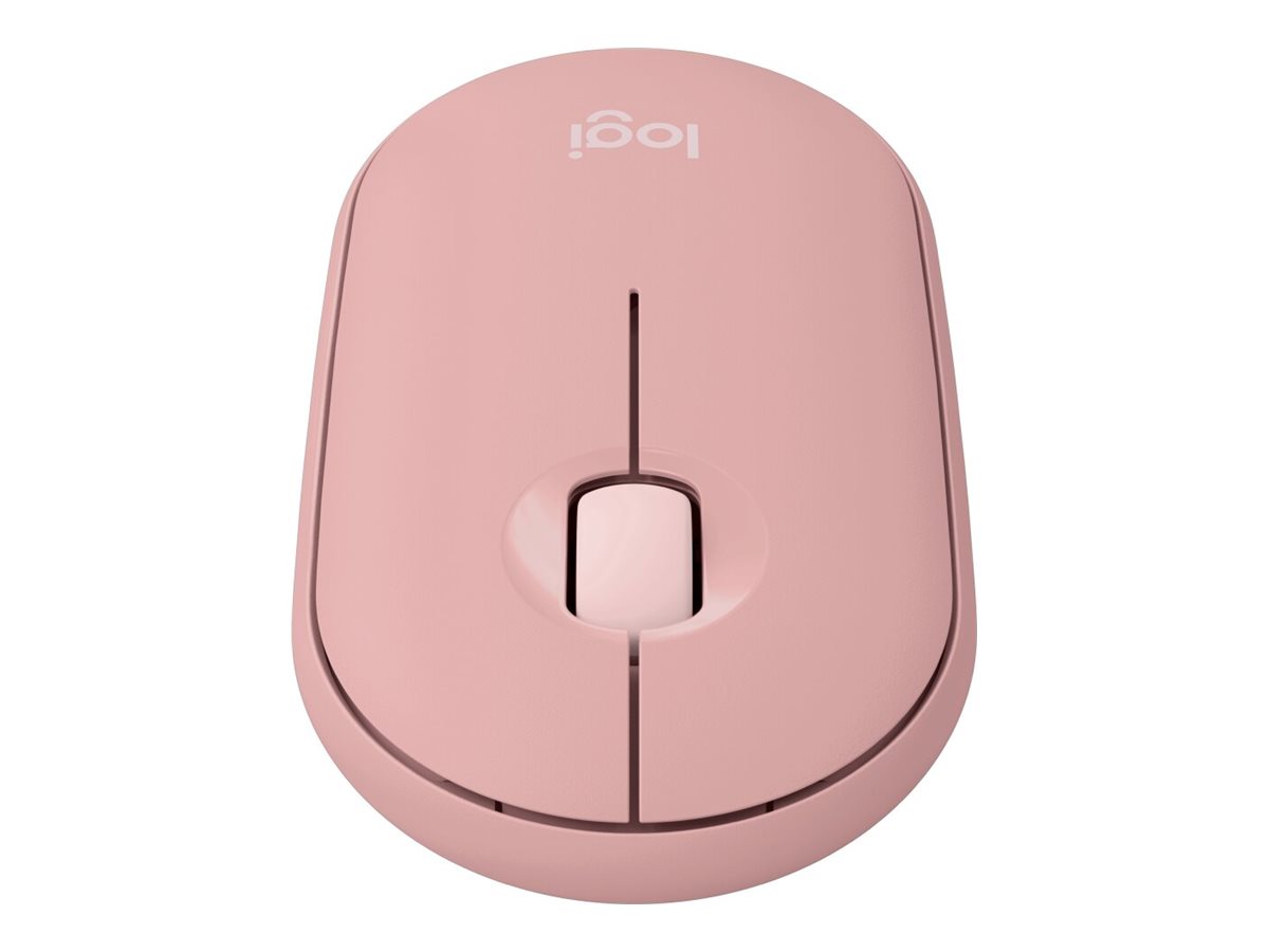Logitech Pebble Mouse 2 M350s - Souris - optique - 3 boutons - sans fil - Bluetooth 5.2 LE - rose ton sur ton - 910-007014 - Souris