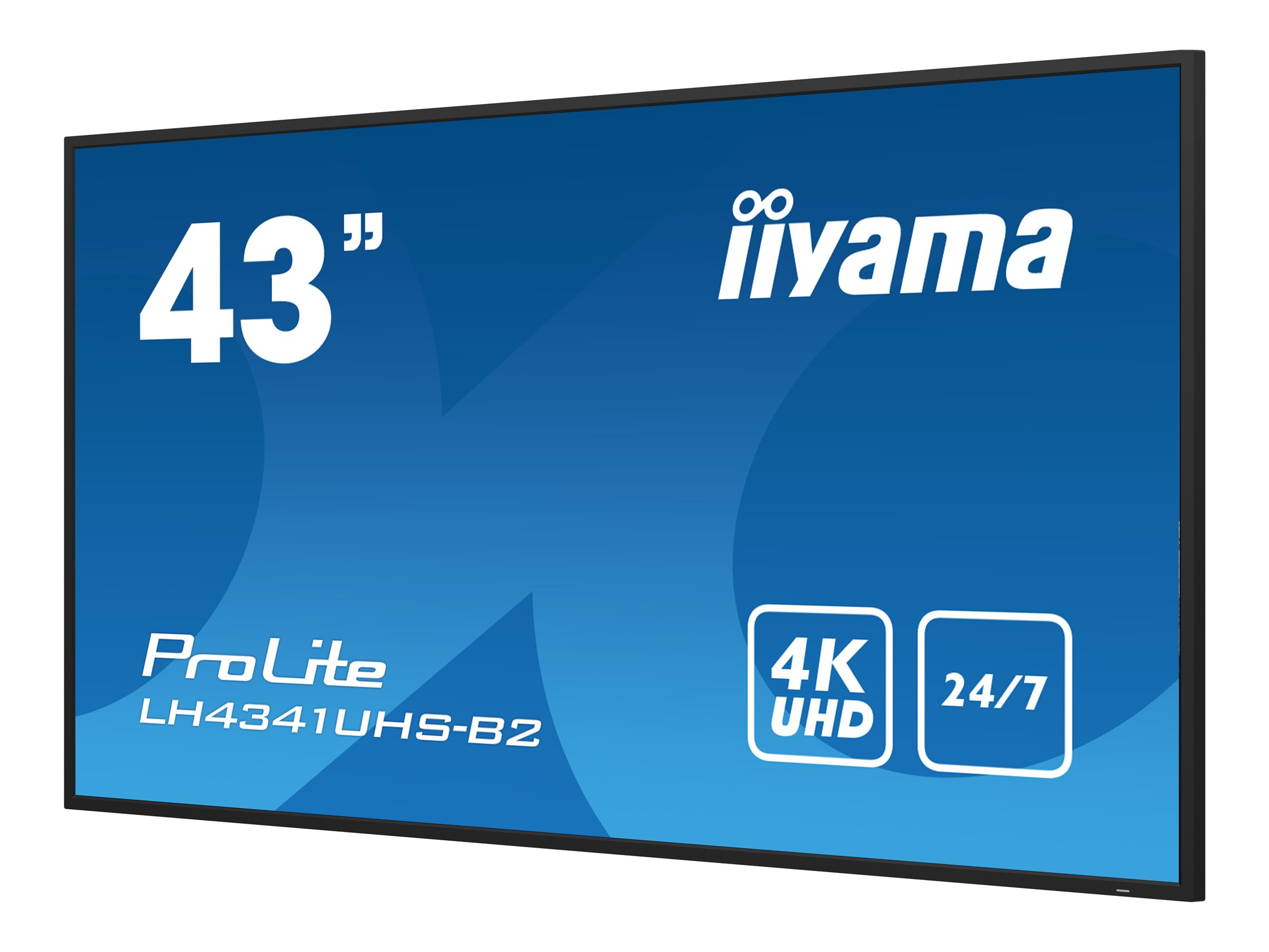 iiyama ProLite LH4341UHS-B2 - Classe de diagonale 43" (42.5" visualisable) écran LCD rétro-éclairé par LED - signalisation numérique - 4K UHD (2160p) 3840 x 2160 - noir, brillant - LH4341UHS-B2 - Écrans de signalisation numérique