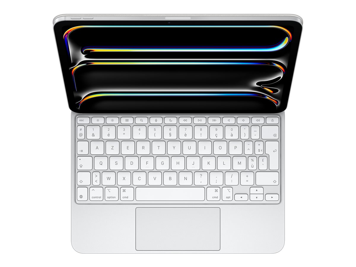 Apple Magic Keyboard - Clavier et étui - avec trackpad - rétroéclairé - Apple Smart connector - AZERTY - Français - blanc - MWR03F/A - Claviers