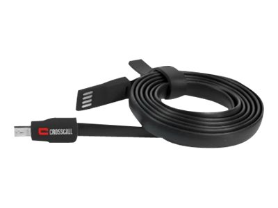 Crosscall - Câble USB - Micro-USB de type B (M) pour USB (M) - USB 2.0 - 1.2 m - plat - noir/rouge - CP.PE.NR000 - Câbles USB