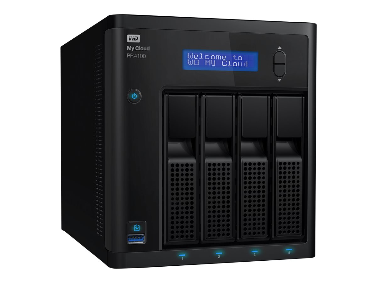 WD My Cloud PR4100 WDBNFA0240KBK - Serveur NAS - 4 Baies - 24 To - HDD 6 To x 4 - RAID RAID 0, 1, 5, 10, JBOD - RAM 4 Go - Gigabit Ethernet - WDBNFA0240KBK-EESN - NAS