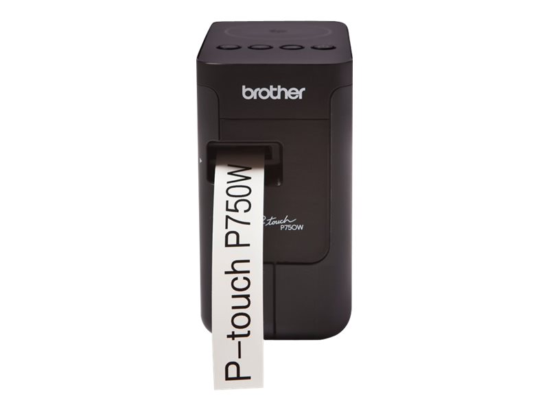 Brother P-Touch PT-P750W - Imprimante d'étiquettes - transfert thermique - Rouleau (2,4 cm) - jusqu'à 30 mm/sec - USB 2.0, Wi-Fi(n), NFC - outil de coupe - PTP750WUA1 - Imprimantes thermiques