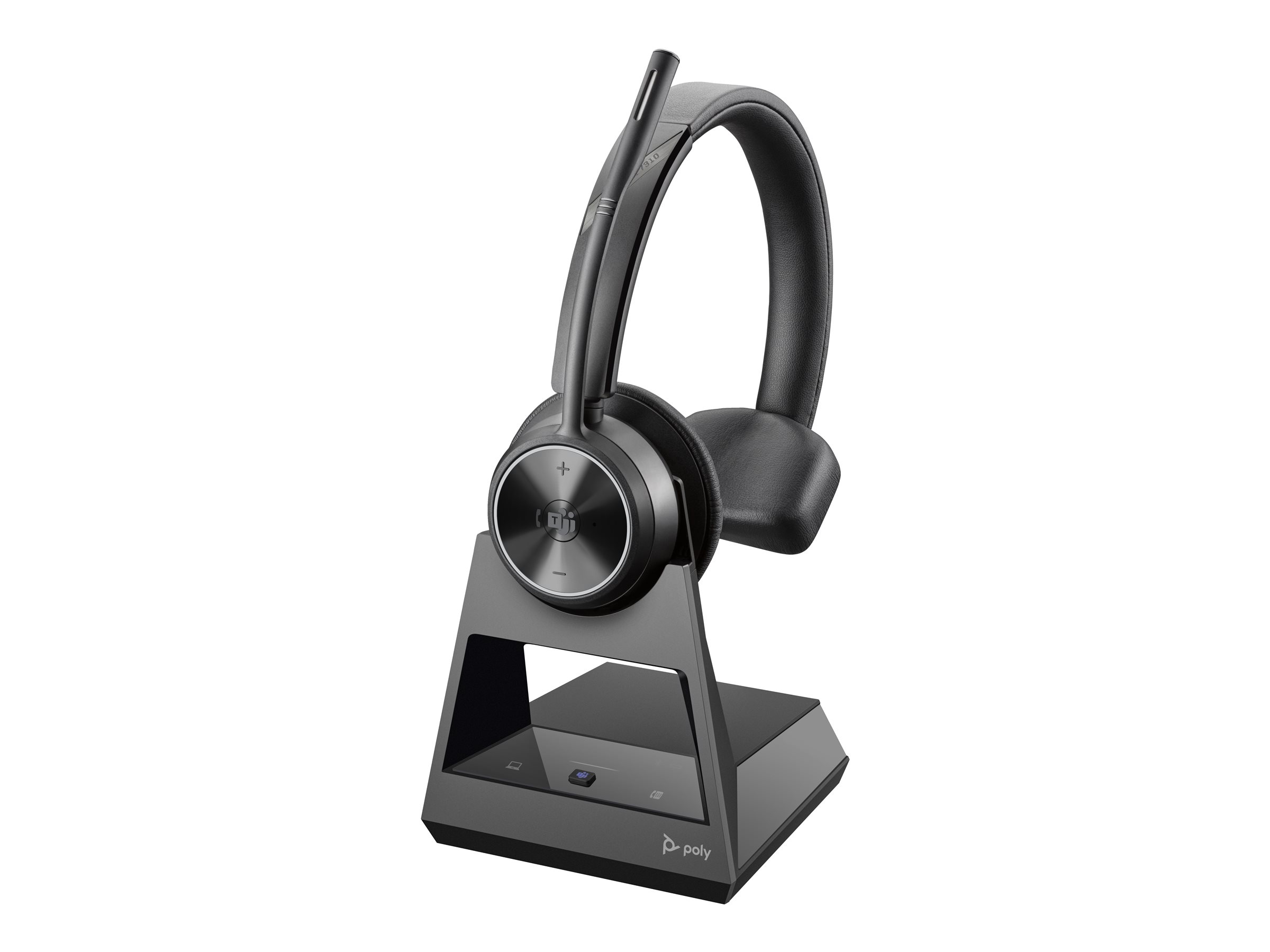 Poly Savi 7310 Office - Savi 7300 series - micro-casque - sur-oreille - DECT - sans fil - noir - 8D3G3AA#ABB - Écouteurs