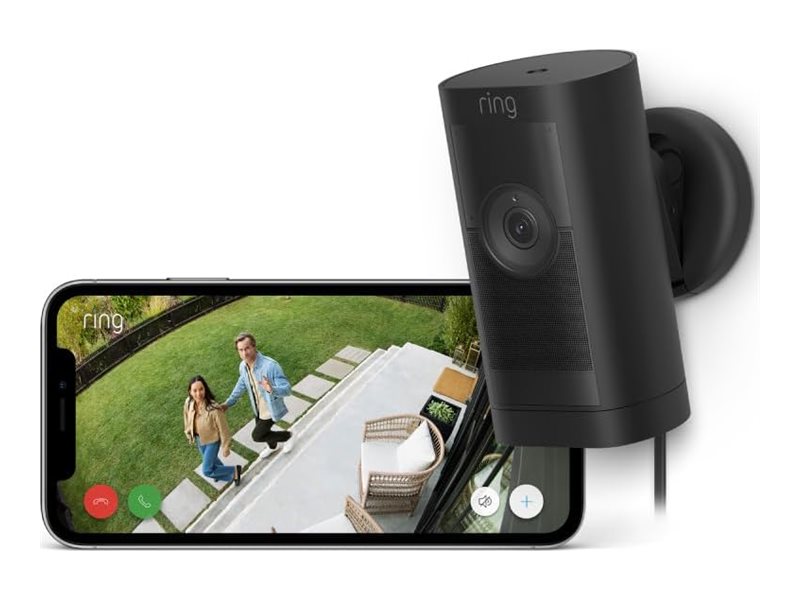 Ring Stick Up Cam Pro Plug-In - Caméra de surveillance réseau - extérieur - résistant aux intempéries - couleur (Jour et nuit) - 1920 x 1080 - 1080p - audio - sans fil - Wi-Fi - B09CK1VX5F - Caméras de sécurité