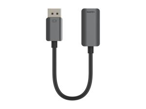 Belkin - Adaptateur vidéo - DisplayPort mâle pour HDMI femelle - 22.05 cm - noir - actif - AVC011btSGY-BL - Câbles HDMI